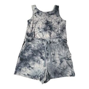 Summer Lounge Romper Comfortable Women’s Tie-Dye Gray Sleeveless